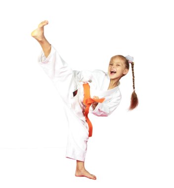 neşeli kız karate