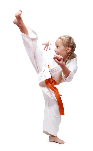 Professional karate girl — Stock Photo, Image