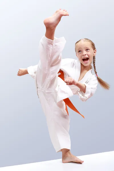 Professional karate girl — Stock Photo, Image