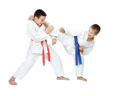 neşeli sporcular ikinci izole blok yapar bacak bir beat