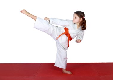 yüksek bacak tekme gerçekleştirilen küçük sporcular