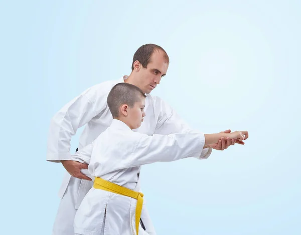 Allenatore Regola Atleta Karategi — Foto Stock