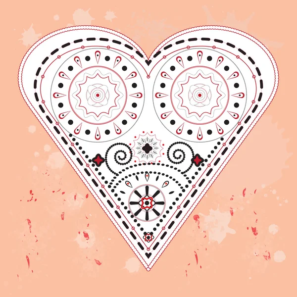 Ornamented heart. — Stock Vector