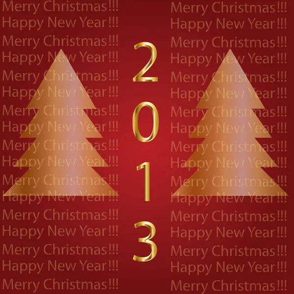 2013 Casarse con Navidad, Feliz año nuevo . — Vector de stock