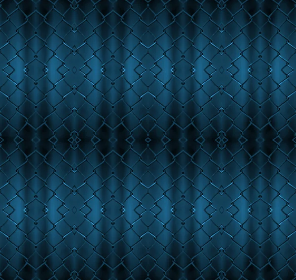 Naadloze blauwe netto patroon. — Stockfoto