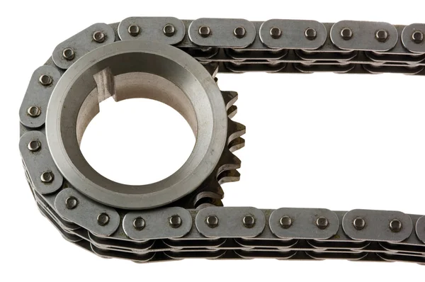 Stretched chain around the gears — Stock Photo, Image