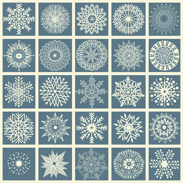 Set of snowflakes — Stock Vector