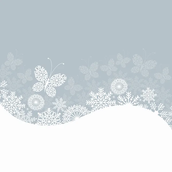 Borboleta e floco de neve Gráficos De Vetores