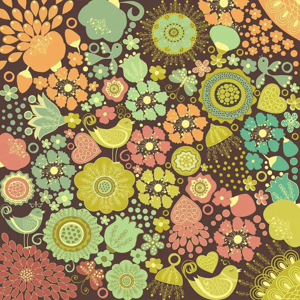 Fondo floral — Archivo Imágenes Vectoriales