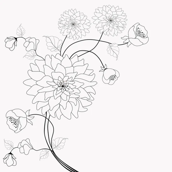 Fondo floral — Vector de stock