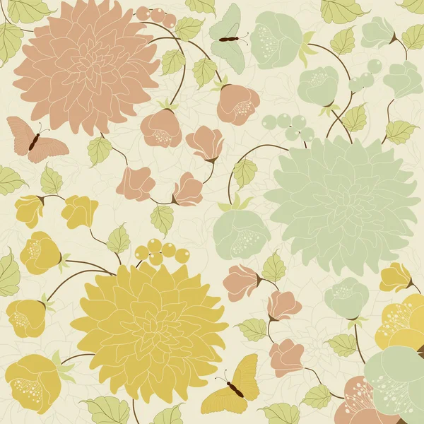 Hintergrund florales Muster — Stockvektor