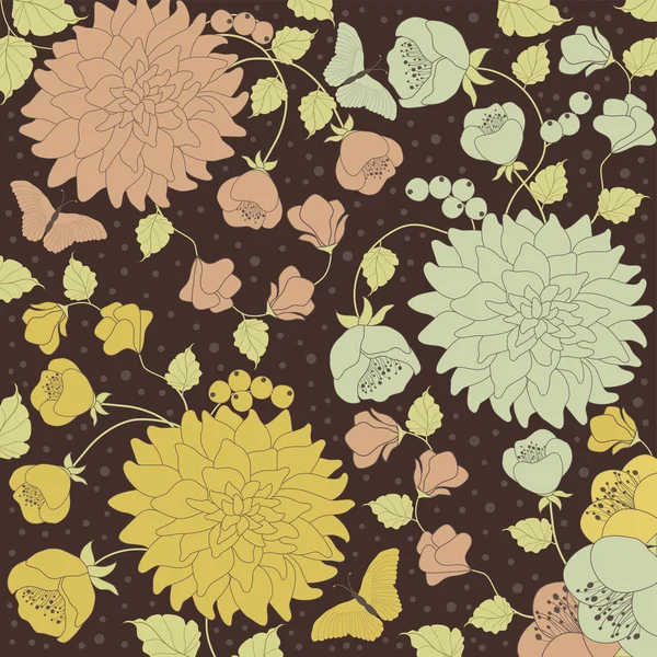 Λουλουδάτο μοτίβο φόντου — Διανυσματικό Αρχείο
