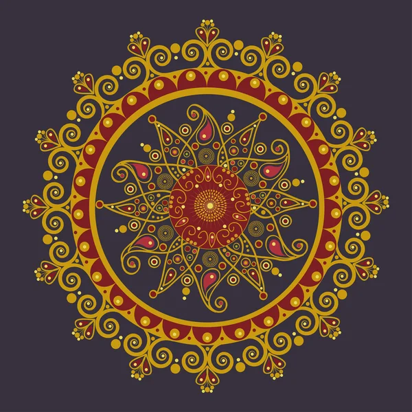 Украшение круглого орнамента — стоковый вектор