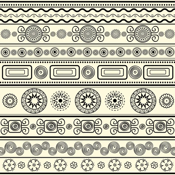 Patrón ornamental étnico — Vector de stock
