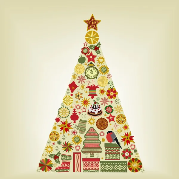 Abstract kerstboom — Stockvector