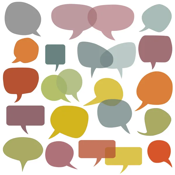 Colorful speech bubbles set — Stock Vector