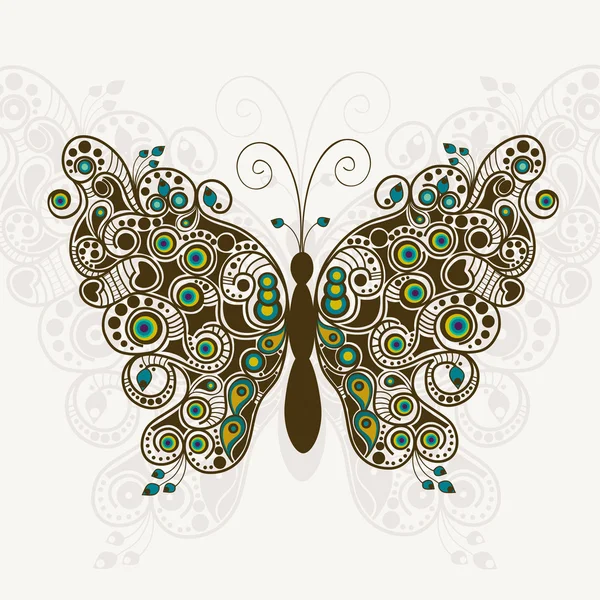 Carte papillon abstraite — Image vectorielle
