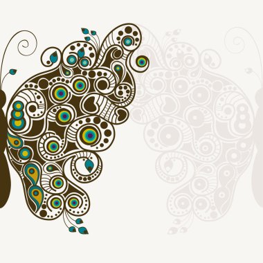 soyut kelebek kartı