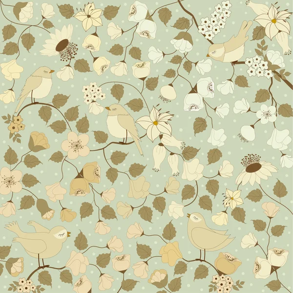 Plano de fundo padrão floral — Vetor de Stock