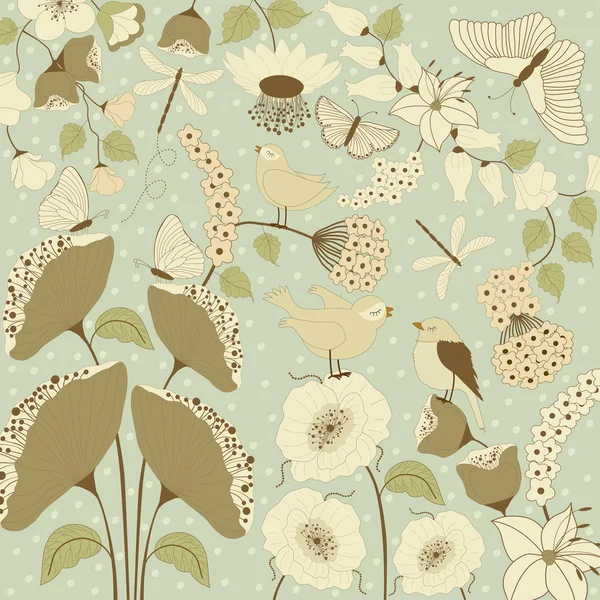 Patrón floral de fondo — Archivo Imágenes Vectoriales