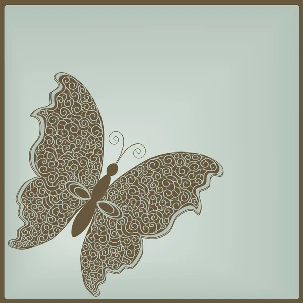 Tarjeta de mariposa abstracta — Vector de stock