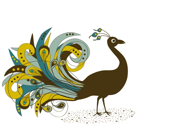 抽象美丽的孔雀 — 图库矢量图片