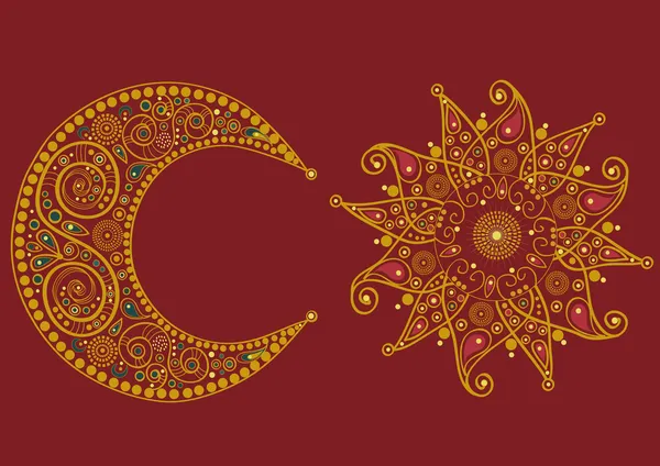 stilize güneş ve ay