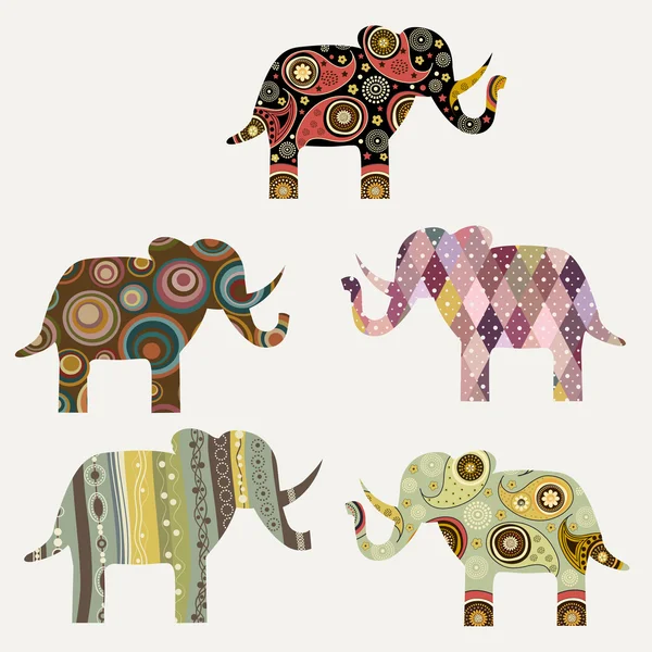 Elefante abstracto — Vector de stock