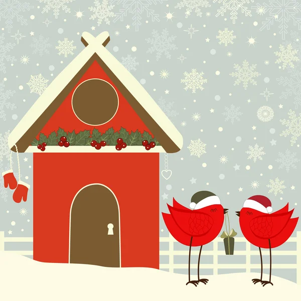 クリスマスの背景とグリーティング カード — ストックベクタ