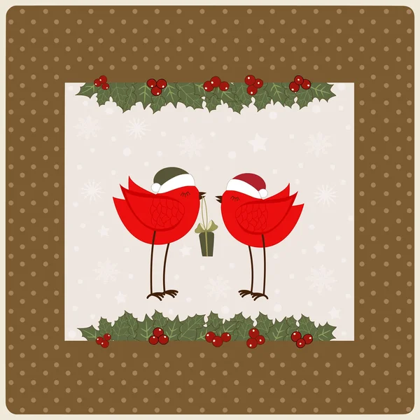 Saludo tarjeta de Navidad — Vector de stock