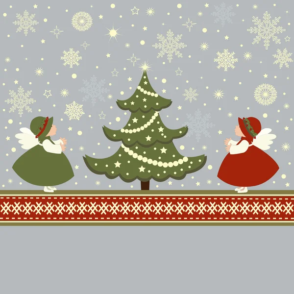 Boże Narodzenie kartkę z życzeniami i miejsce dla tekstu — Wektor stockowy