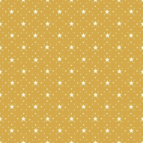 Seamless Pattern Stars Yellow Background — Vetor de Stock