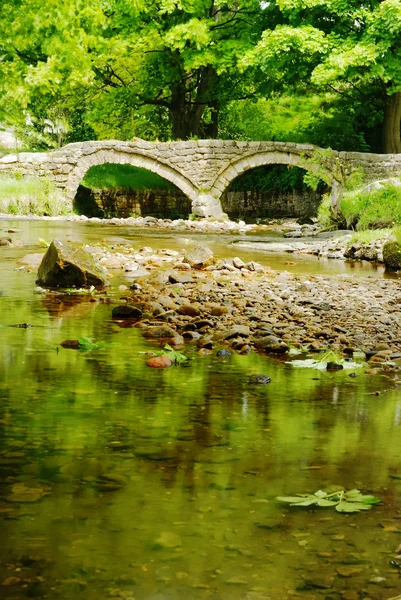 Oude footbridge — Stockfoto