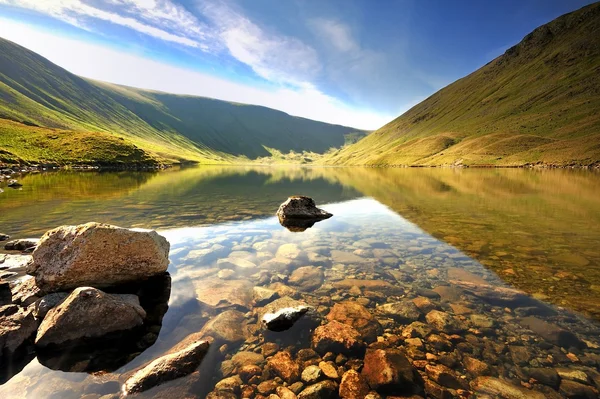 Reflections on Hayeswater — Stock Photo, Image