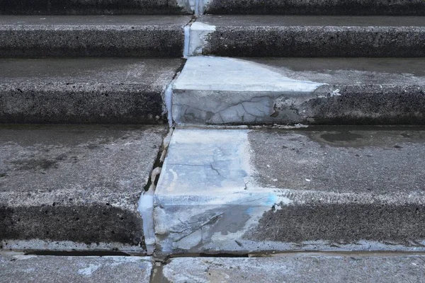 Flight Steps Repaired Expansion Joint — Stock Photo, Image