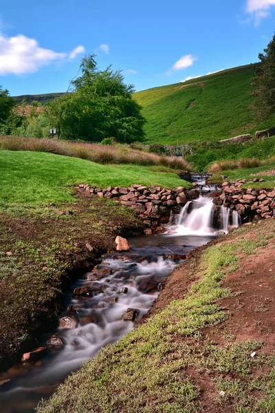 Waterfall Exposed Lower Reservoir Level — Stock Photo, Image