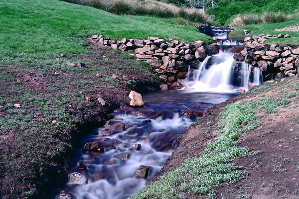 Waterval Blootgesteld Door Het Lagere Reservoir — Stockfoto