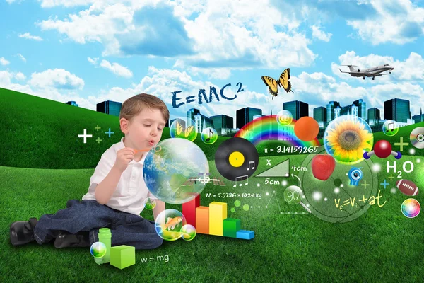 Bilim, matematik, sanat ve müzik Balon çocuk