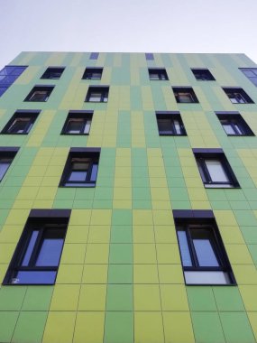 Innopolis, Rusya - 11 Haziran 2018: Kazan ilçesindeki It-Village 'da modern bina. Tataristan 'daki Innopolis şehri. Innopolis 'teki konut binaları.