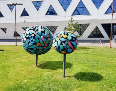 Innopolis, Rusya - 11 Haziran 2018: Kazan ilçesindeki It-Village 'da modern bina. Tataristan 'daki Innopolis şehri. Innopolis Park Bölgesi.