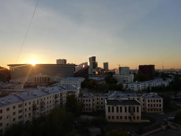 Russland Ekaterinburg 2021 Blick Auf Die Stadtlandschaft Gebäude Jekaterinburg — Stockfoto