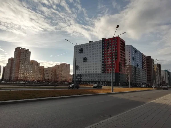 Jekaterynburg Rosja Września 2021 Widok Miasto Jekaterynburg Dzielnica Miasta Solnecniy — Zdjęcie stockowe