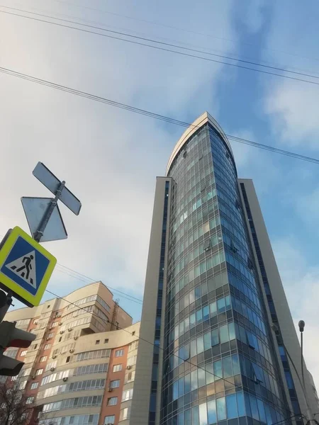 Ekaterimburgo Rusia Septiembre 2021 Complejo Residencial Nueva Construcción Recién Construido — Foto de Stock