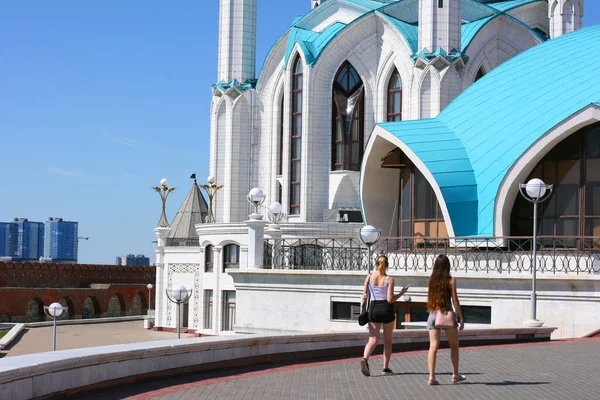 Kazan Rusko Června 2021 Krásný Výhled Mešitu Kul Sharif Během — Stock fotografie