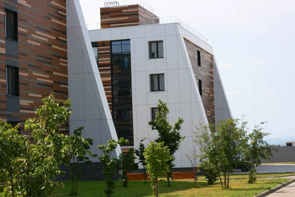 Innopolis Kazan Russia Julho 2021 Edifícios Modernos Com Uma Fachada — Fotografia de Stock