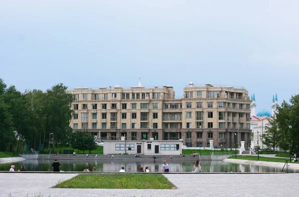 Kazan Tataristan Cumhuriyeti Rusya Temmuz 2021 Kara Göl Kıyısındaki Parkın — Stok fotoğraf