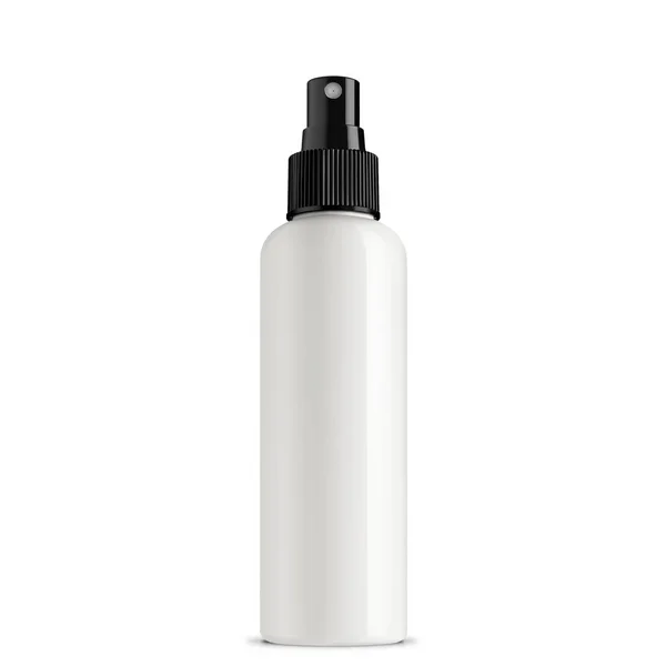 Şeffaf Bir Arkaplanda Izole Edilmiş Beyaz Plastik Şampuan Şişesi Illüstrasyon Stok Fotoğraf