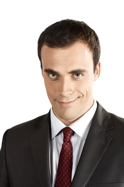 Closeup portrait of smiling young business man — Stock Photo, Image