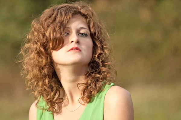 Sexy young beautiful red haired girl — Stock Photo, Image