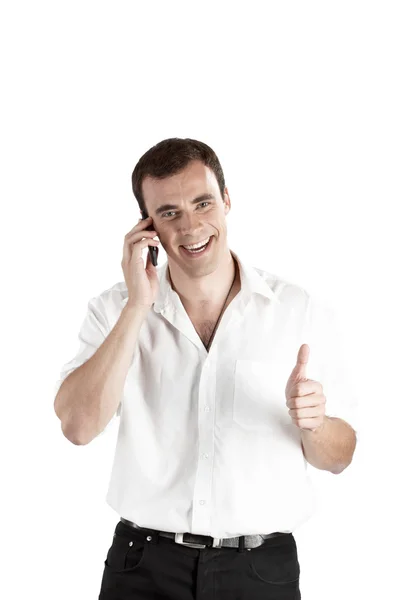 Man with cell phone — Stock Photo, Image